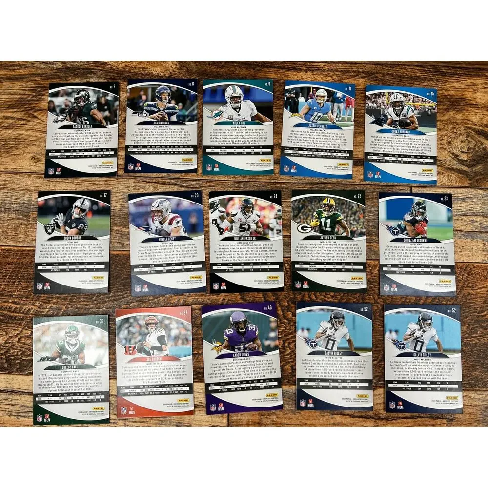 2024 Panini Absolute Football 28 Card Lot Brock Bowers RC Brian Thomas RC NFL